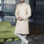 Lemon Yellow Sherwani Set