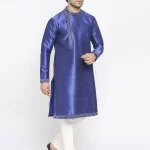Royal Blue Zig Zag Kurta Set