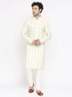 Off-White Threadwork Kurta Set