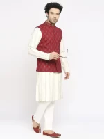 Maroon Off-White Set