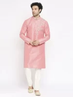 Blush Pink Floral Kurta Set