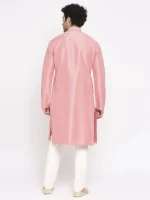 Blush Pink Floral Kurta Set - Image 2