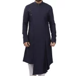 Midnight Blue Drape Kurta