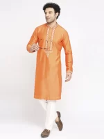 Bright Orange Kurta Set