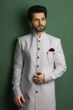 Classic White Achkan