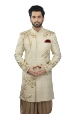 Cream Sherwani Set