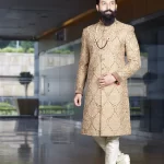 Dark Gold Sherwani Set