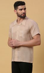Camel Brown Linen Shirt