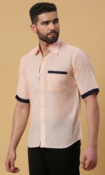 Textured Peach Shirt