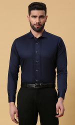 Navy Blue Tuxedo Shirt