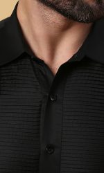 Jet Black Tuxedo Shirt - Image 2