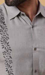 Grey Linen Shirt - Image 2