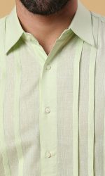 Sage Textured Linen Shirt - Image 2