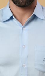 Sky Blue Panel Shirt - Image 2