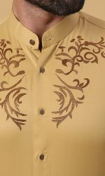 Mustard Embroidered Shirt - Image 2