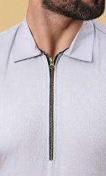 Grey Self-Paisely Shirt - Image 2