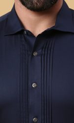 Navy Blue Tuxedo Shirt - Image 2