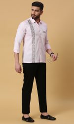 Pink Dobby Shirt - Image 3