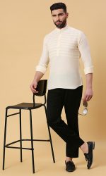 Lemon Yellow Kurta Shirt - Image 3