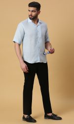 Sky Blue Stitch Shirt - Image 3