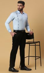 Sky Blue Panel Shirt - Image 3