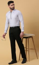 Grey Self-Paisely Shirt - Image 3