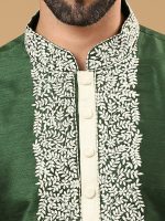 Forest Green Kurta Set - Image 2