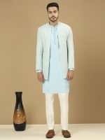 Sky Blue Lucknowi Set