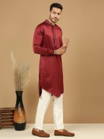 Deep Maroon Kurta Set - Image 3