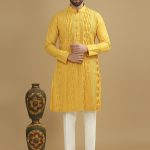Lemon Yellow Pintuck Kurta Set
