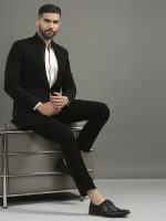 High Neck Black Tuxedo Set - Image 3