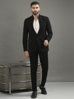 High Neck Black Tuxedo Set