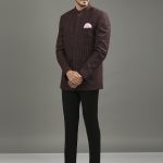 Wine Cutdhana Bandhgala Set