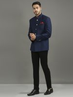 Royal Blue Bandhgala Set - Image 3