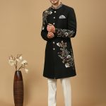 Black Pal-zeleri Sherwani Set