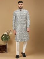 Grey Sherwani Set