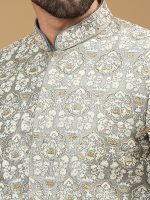 Grey Sherwani Set - Image 2