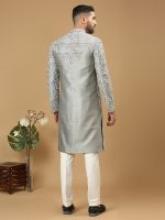 Grey Sherwani Set - Image 3