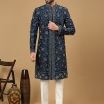 Prussian Blue Sherwani Set