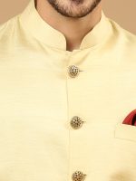 Light Gold Soft Sherwani Set - Image 2