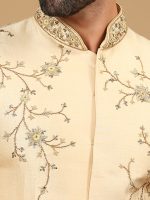 Biscuit Embroidered Sherwani Set - Image 2